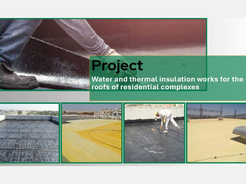 Projects Roof waterproofing and thermal insulation works for residential complexes in Jeddah
