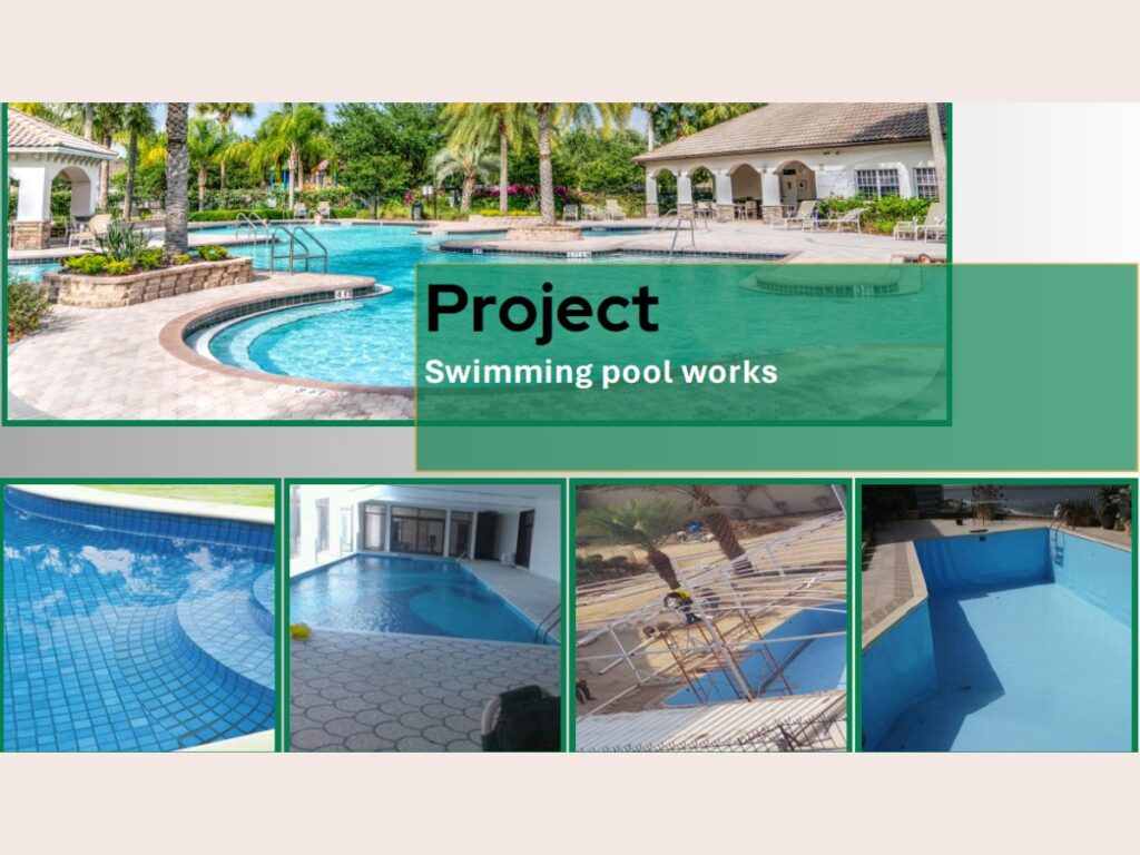 Swimming pool waterproofing and insulation project in Jeddah