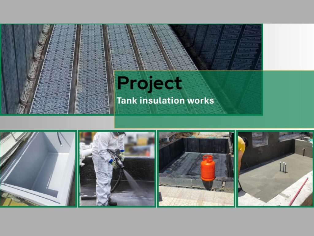 Waterproofing and thermal insulation works for water tanks in Jeddah